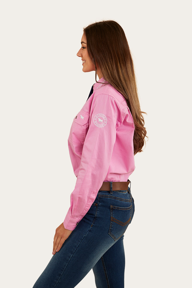RINGERS WESTERN WOMEN'S LONGDALE HALF BUTTON WORK SHIRT