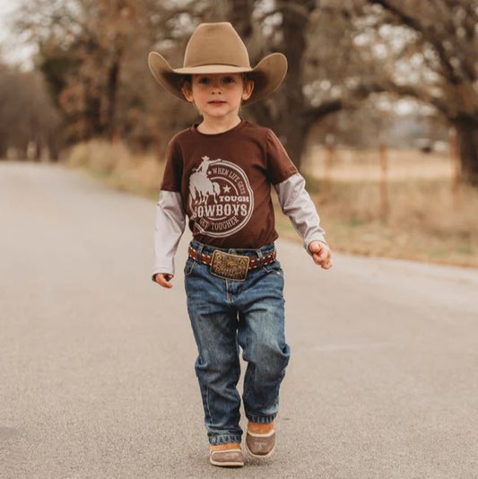 Shea Baby Cowboys Get Tougher LS Tee (2T-5T)