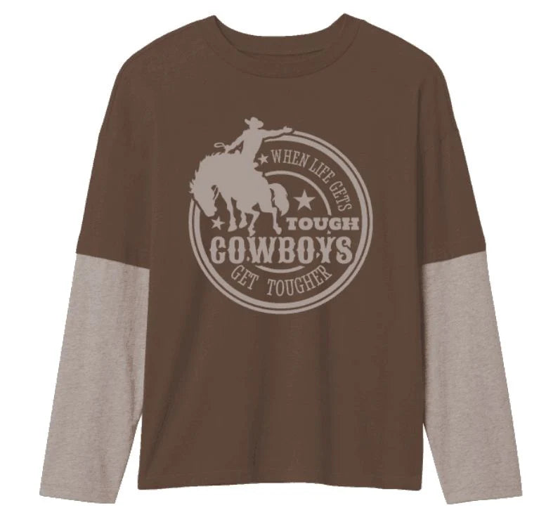 Shea Baby Cowboys Get Tougher LS Tee (2T-5T)
