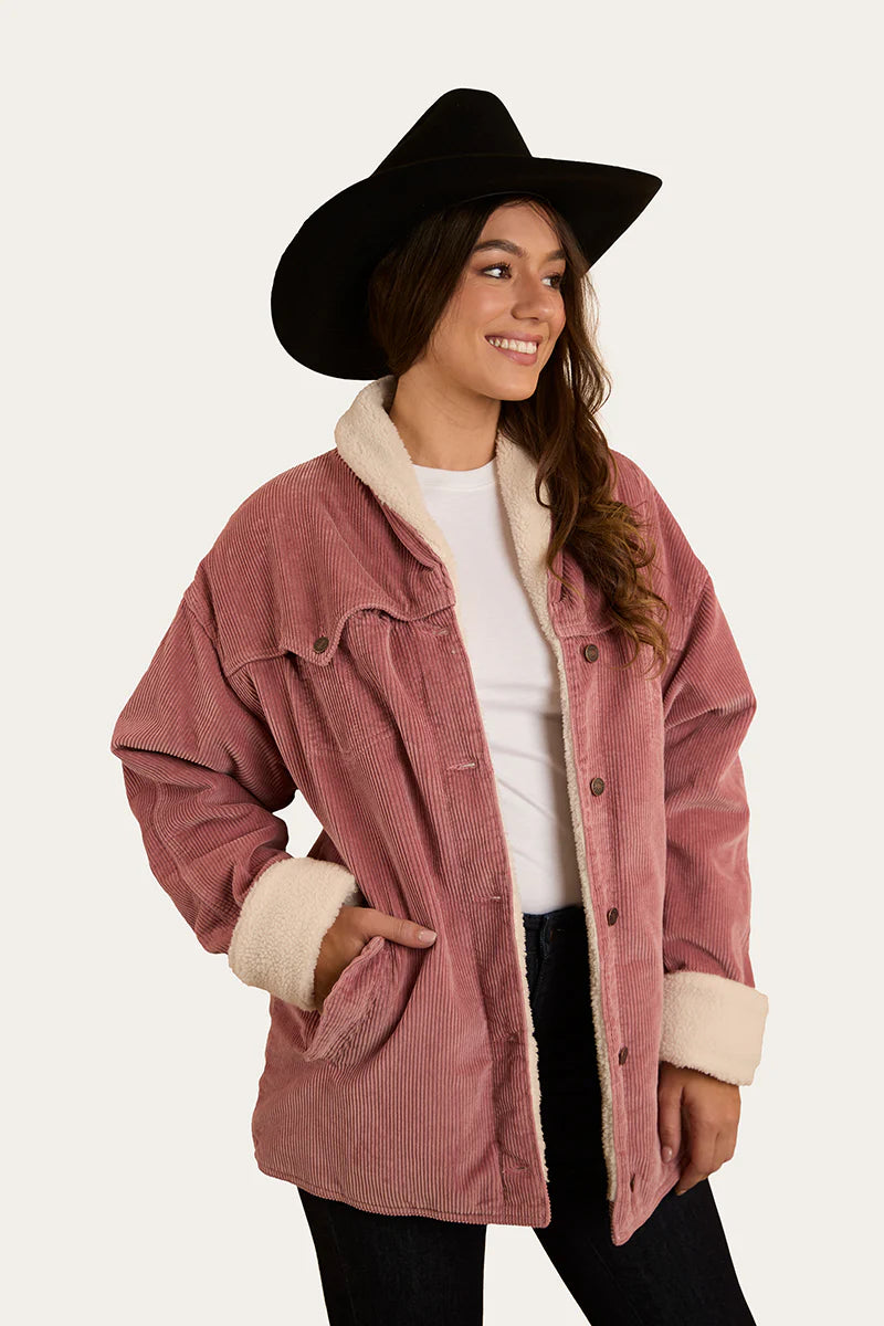 Ringers Western Womens Lacey Sherpa Jacket - Rosey Pink
