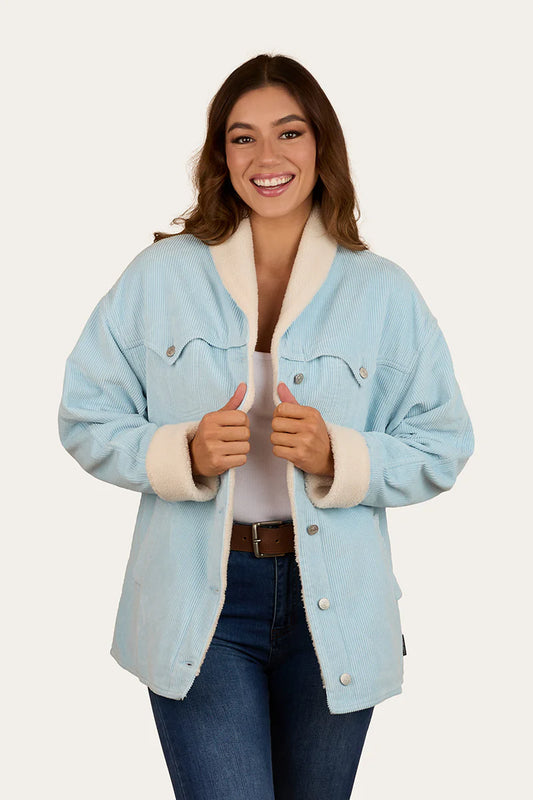 Ringers Western Womens Lacey Sherpa Jacket - Ice Blue