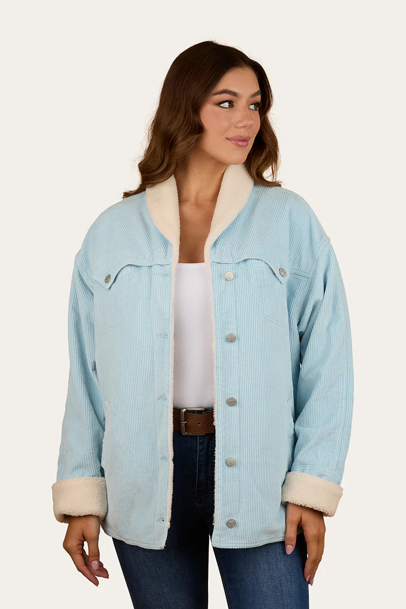 Ringers Western Womens Lacey Sherpa Jacket - Ice Blue