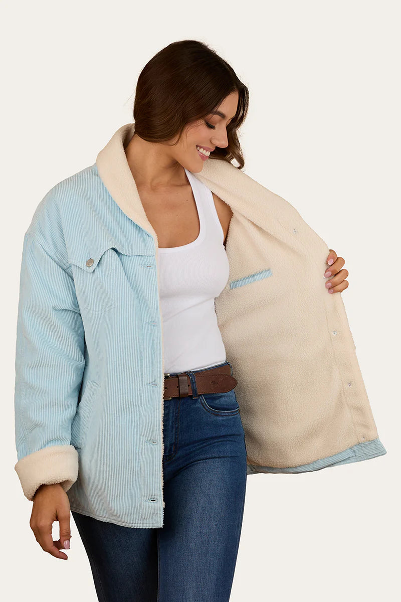 Ringers Western Womens Lacey Sherpa Jacket - Ice Blue