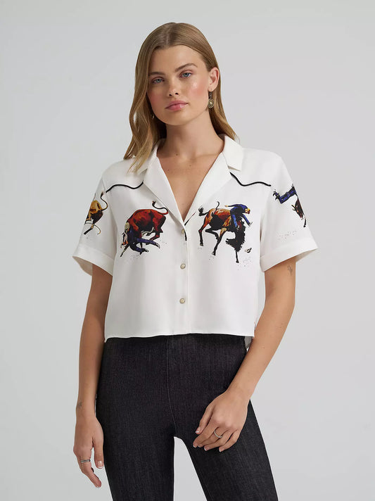 Wrangler Women's Lainey Wilson x Camp Shirt - White