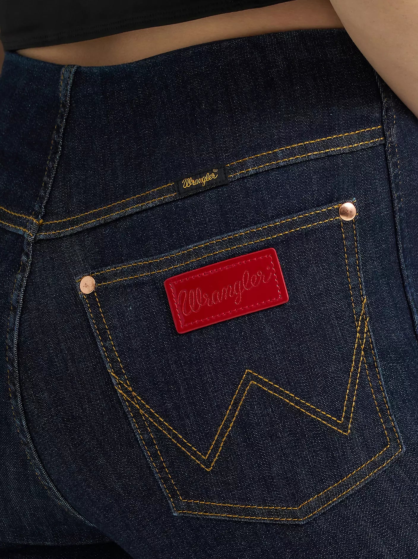 Wrangler Women's Lainey Wilson x Flame Pull On Bell Bottoms - Dark Denim