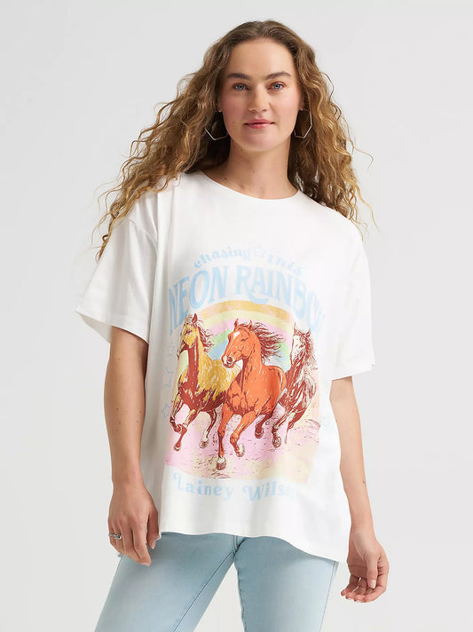 Wrangler Women's Lainey Wilson x Neon Rainbow Girlfriend Tee