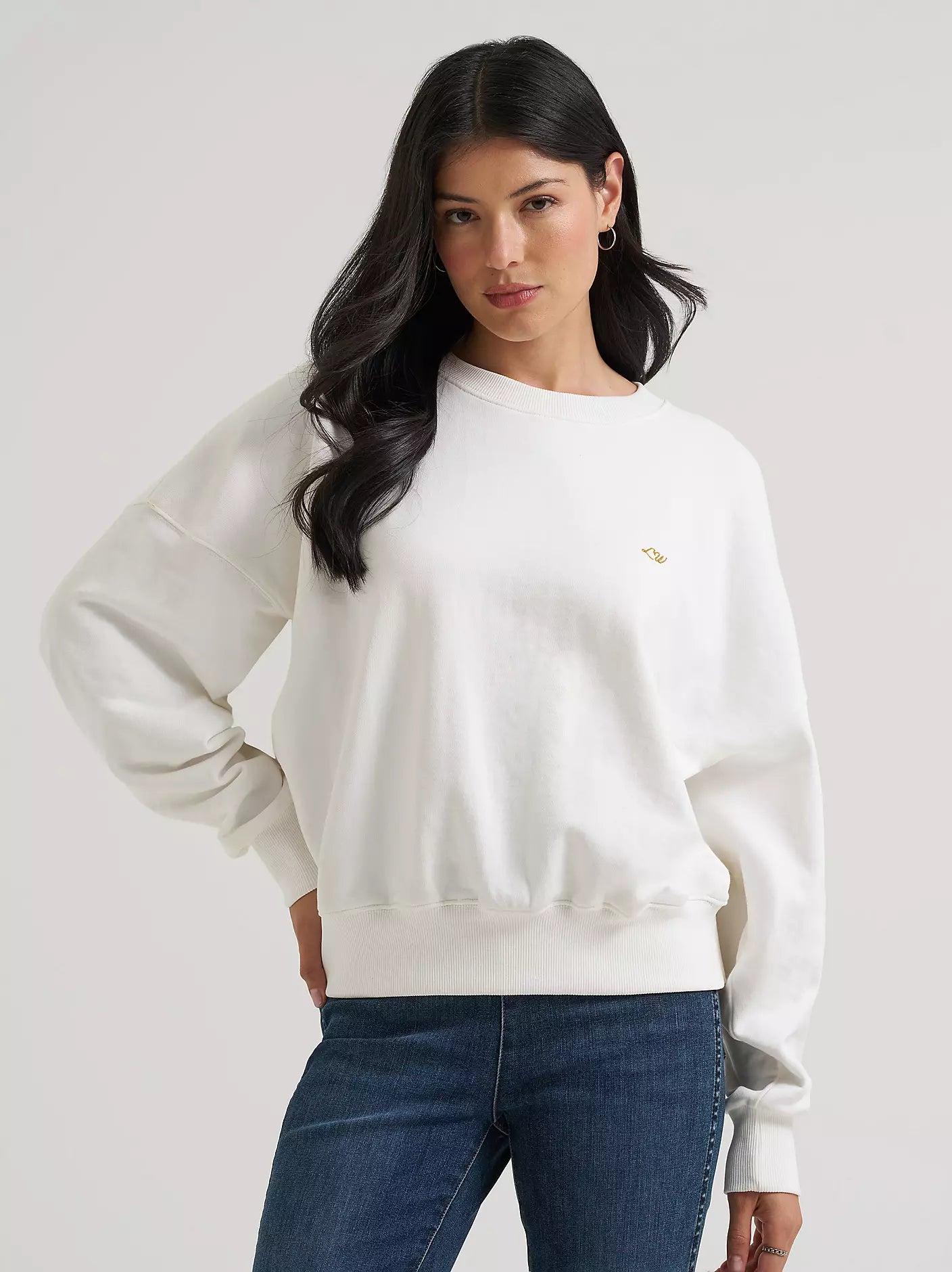 Wrangler Womens Lainey Wilson Neon Rainbow Sweatshirt White
