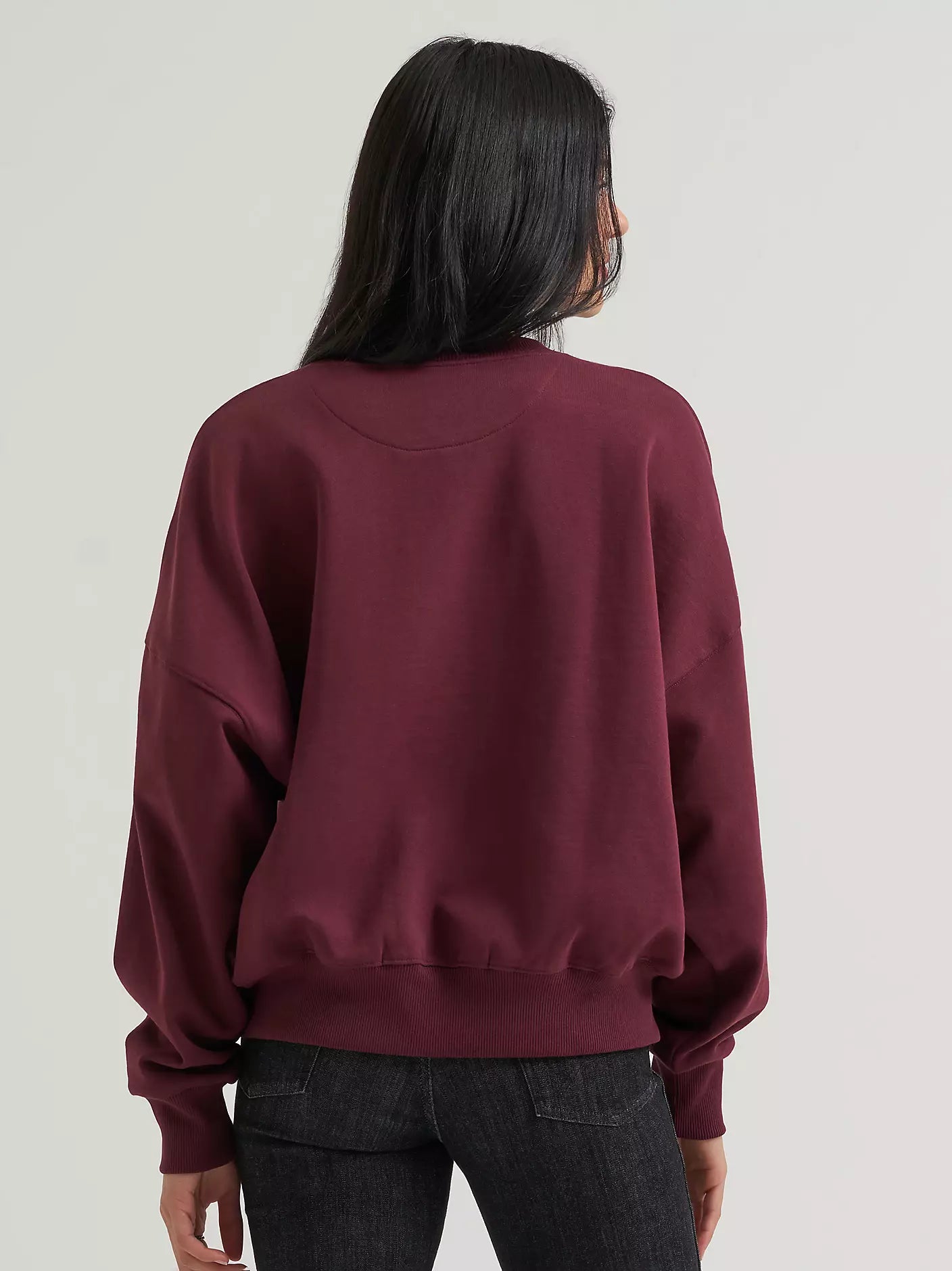 Wrangler Womens Lainey Wilson Rodeo Nights Sweatshirt Burgundy