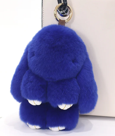 Heavenly Craft Rabbit Fur Doll Keychain