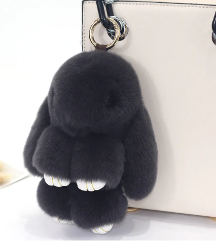 Heavenly Craft Rabbit Fur Doll Keychain