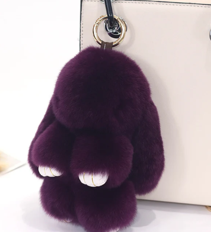 Heavenly Craft Rabbit Fur Doll Keychain