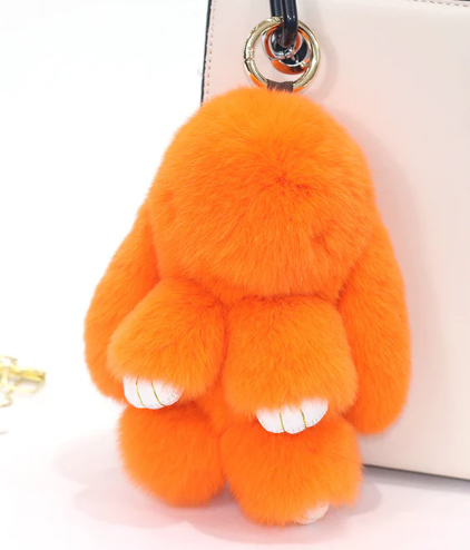 Heavenly Craft Rabbit Fur Doll Keychain