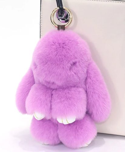 Heavenly Craft Rabbit Fur Doll Keychain