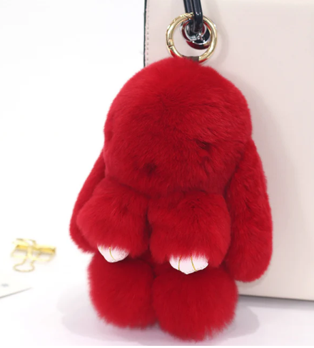 Heavenly Craft Rabbit Fur Doll Keychain