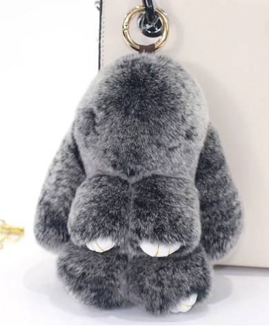 Heavenly Craft Rabbit Fur Doll Keychain