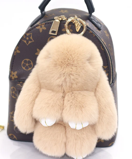 Heavenly Craft Rabbit Fur Doll Keychain