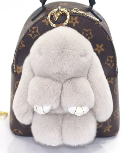 Heavenly Craft Rabbit Fur Doll Keychain