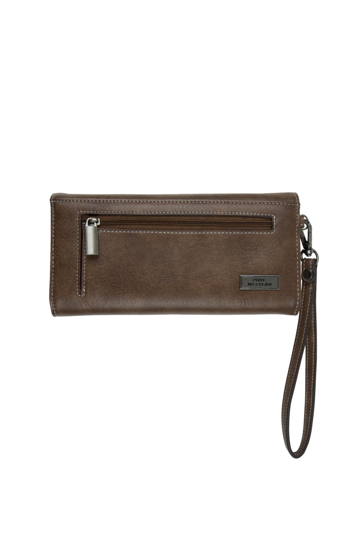Pure Western Womens Laurie Wallet - Dark Tan