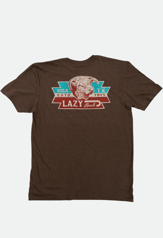 Lazy J Ranch El Rancho Short Sleeve T-Shirt - Brown