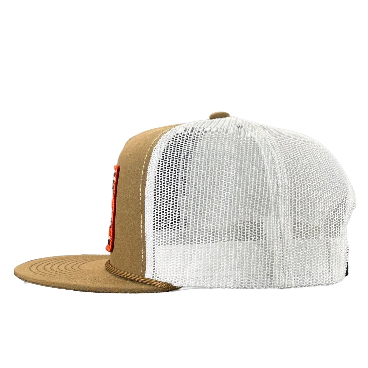 Lazy J Ranch Coyote Brown & White Rio Grande Classic Rope Trucker Hat