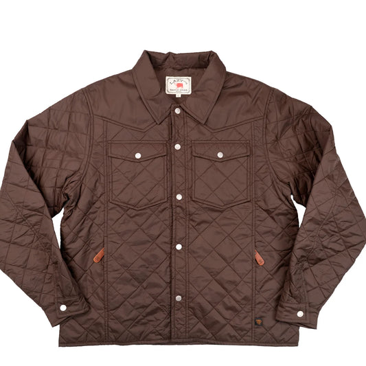 Lazy J Ranch Men's Quilted Poly Fill Jacket - Chocolate