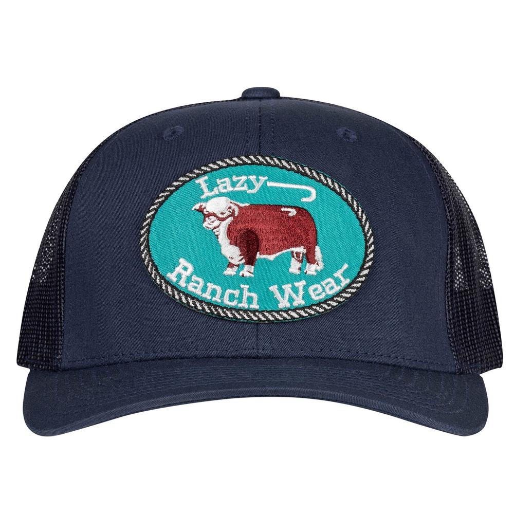 Lazy J Ranch Navy Original Buckle Mid Profile Trucker Hat