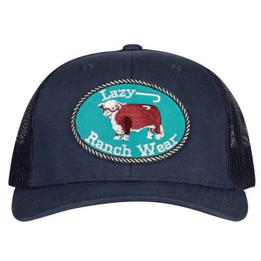 Lazy J Ranch Navy Original Buckle Mid Profile Trucker Hat