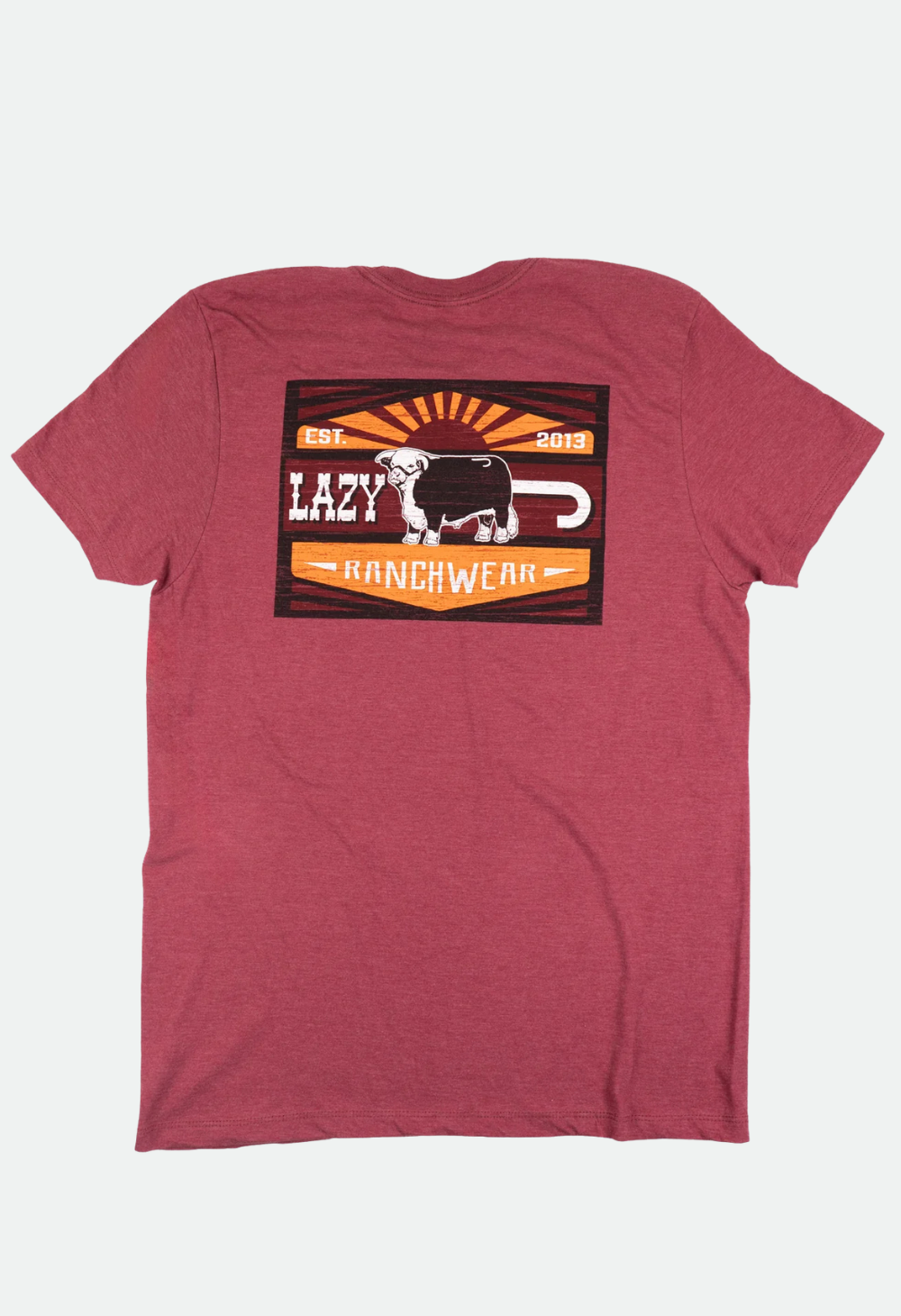 Lazy J Ranch Smokeless Short Sleeve T-Shirt - Red