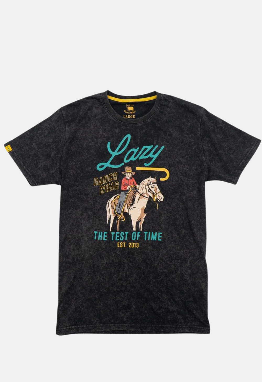 Lazy J Ranch Test of Time Mineral Wash Short Sleeve T-Shirt - Black
