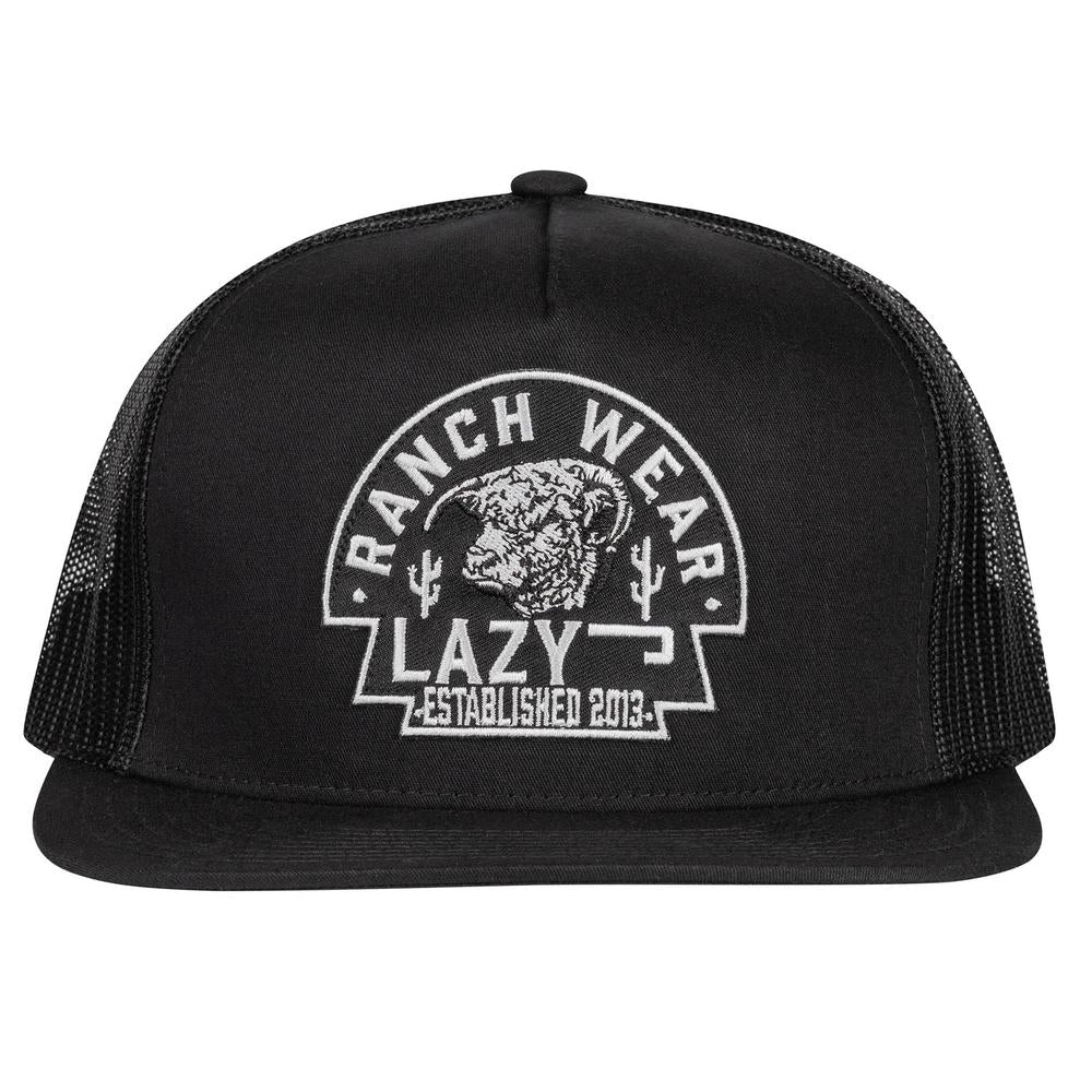 Lazy J Ranch Black Arrowhead Classic Five Panel Trucker Hat