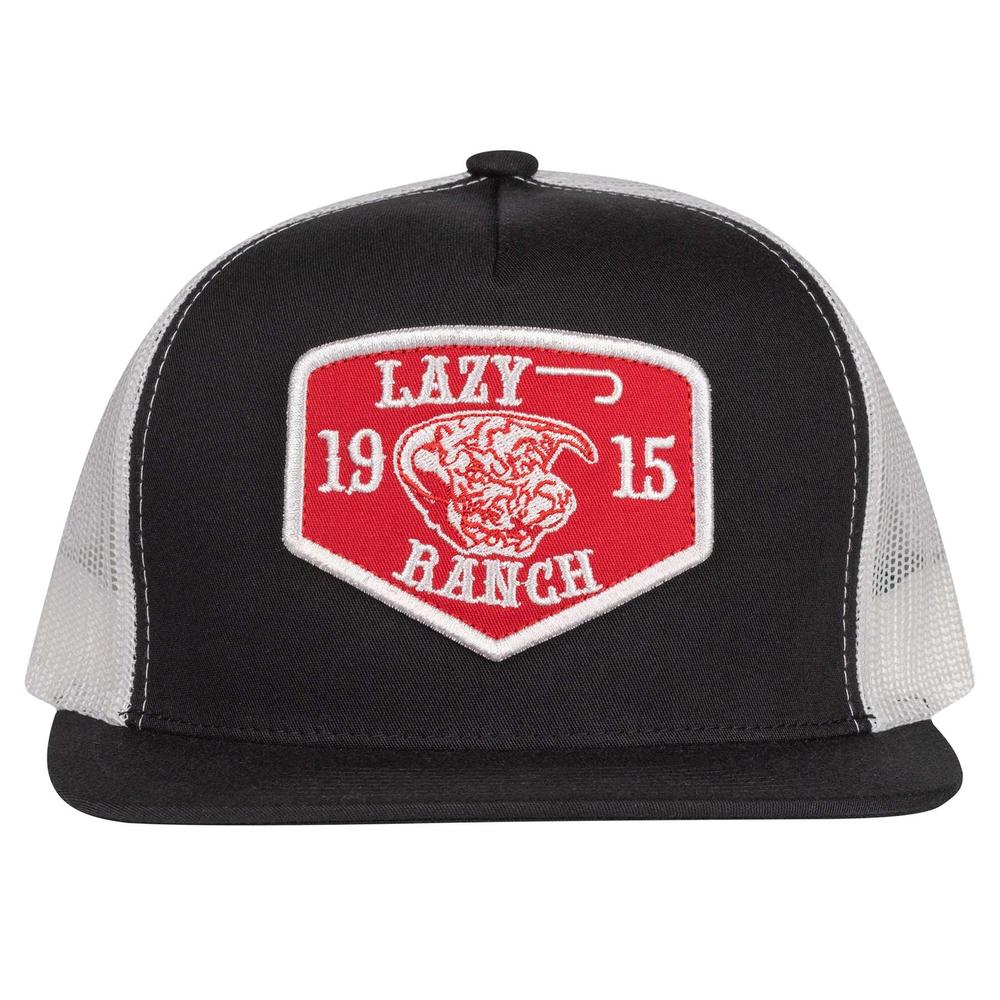 Lazy J Ranch Black & White Red Ranch Classic Five Panel Trucker Hat