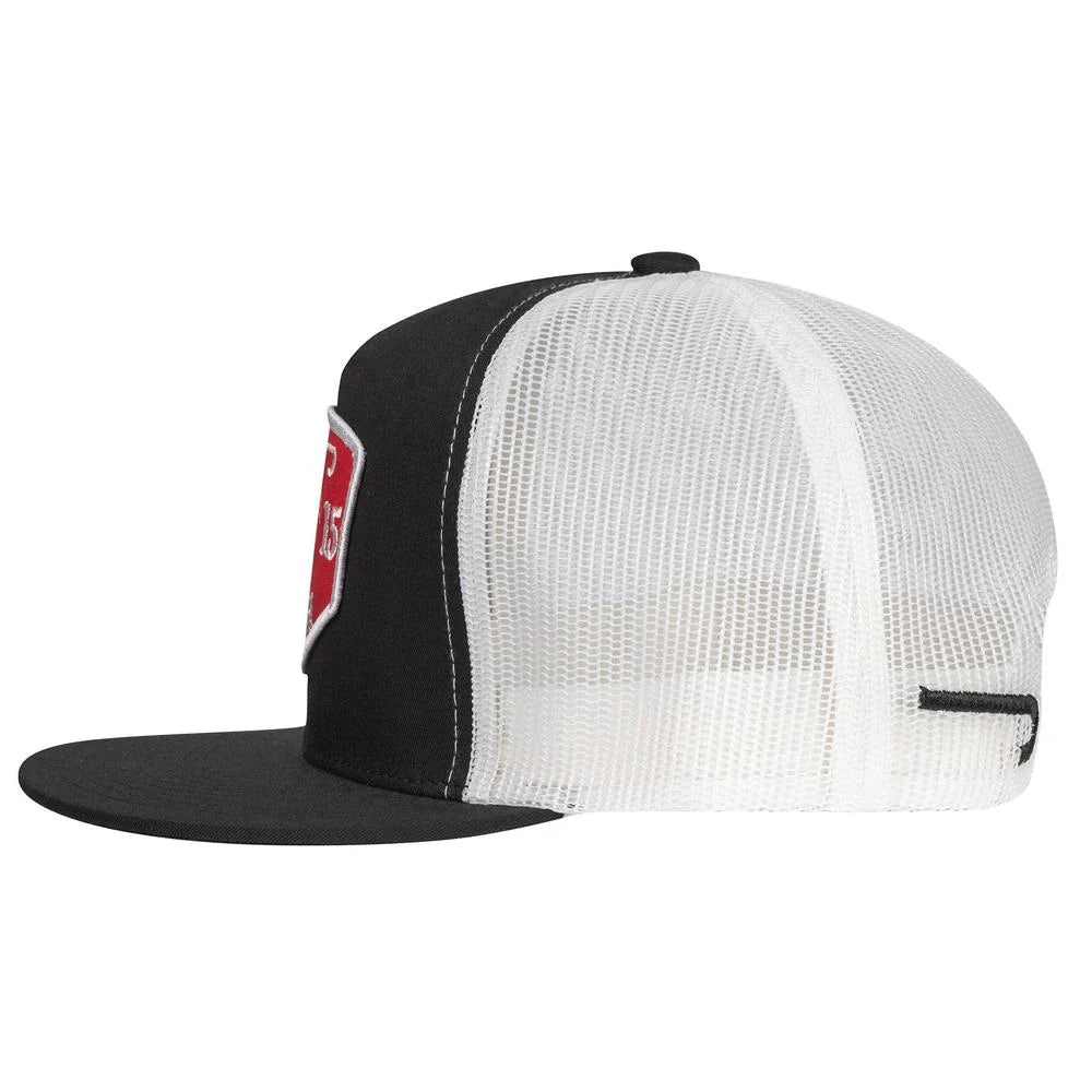 Lazy J Ranch Black & White Red Ranch Classic Five Panel Trucker Hat