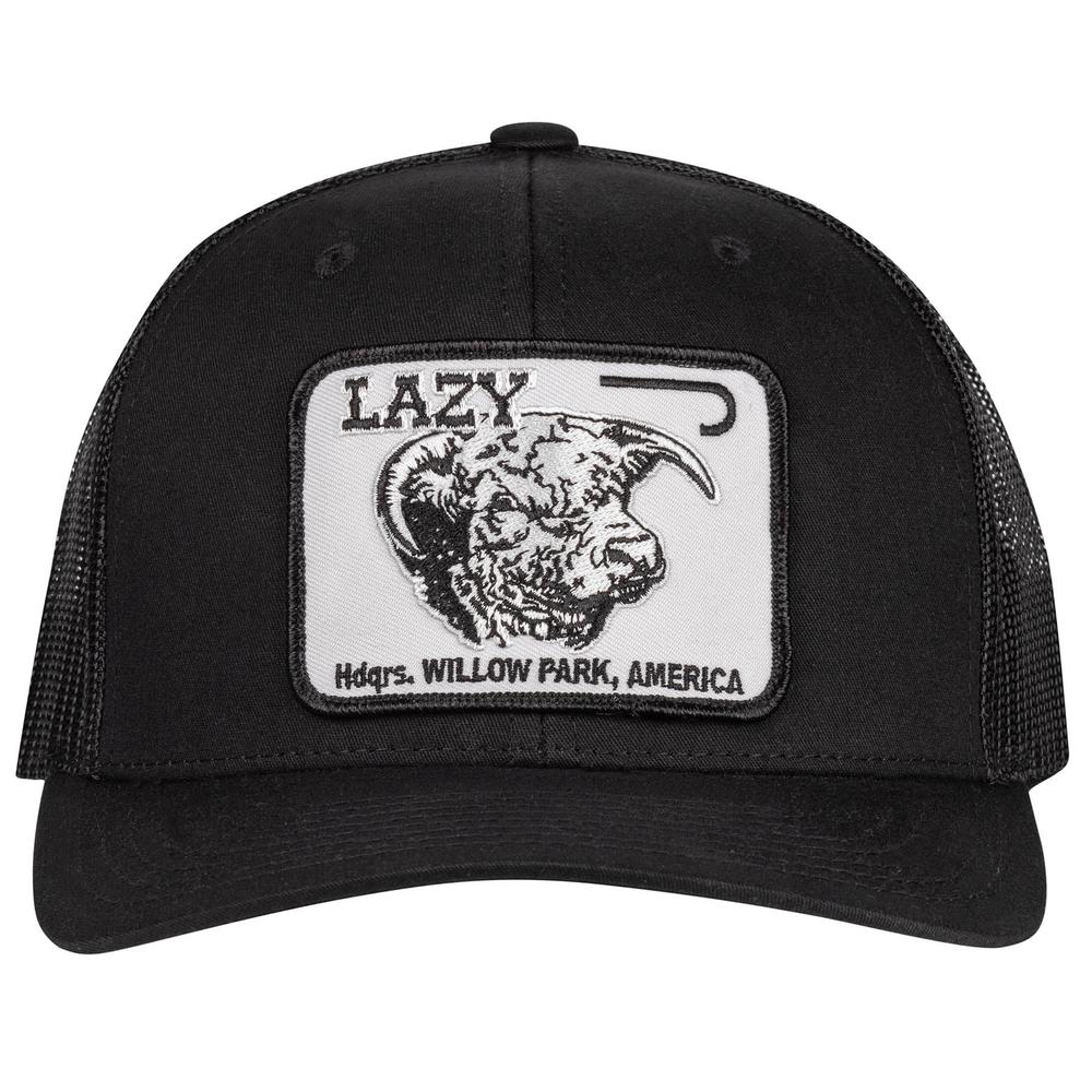 Lazy J Ranch Black Willow Cattle Headquarters Mid Profile Trucker Hat