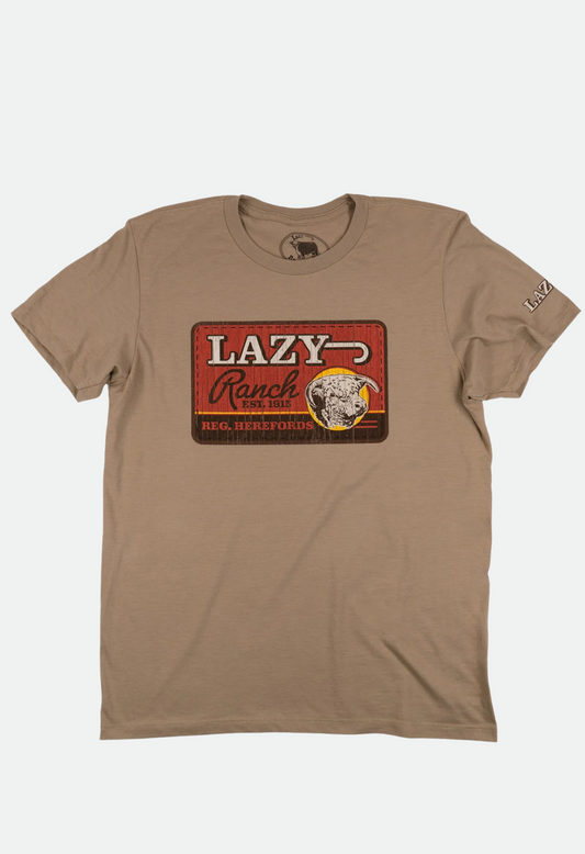 Lazy J Ranch Hard Day Short Sleeve T-Shirt - Tan
