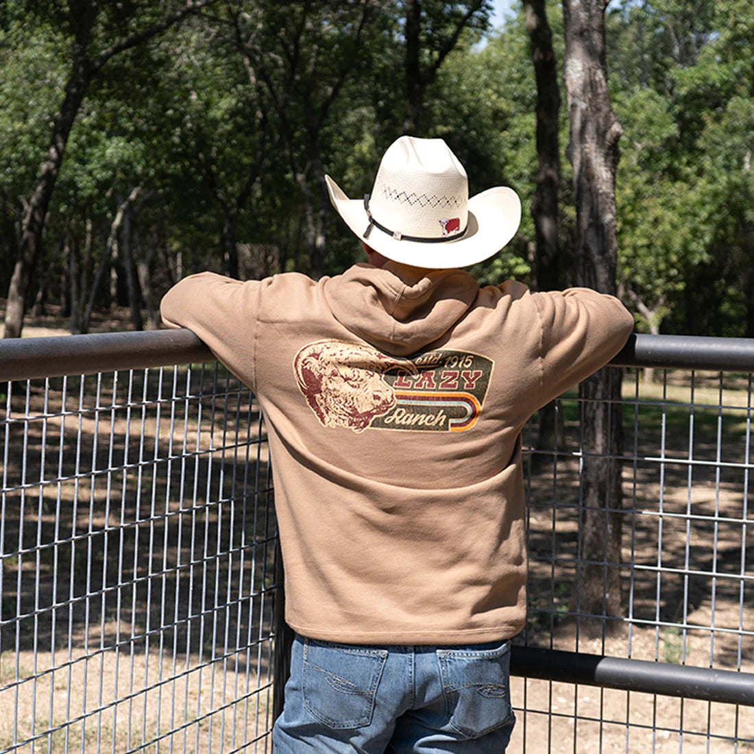 Lazy J Ranch Redford Long Sleeve Hoodie - Tan