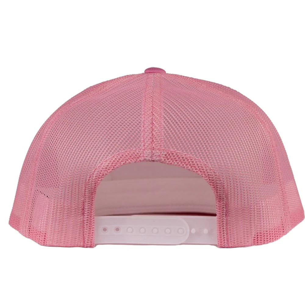 Lazy J Ranch White Pink Breakaway Patch Classic Five Panel Trucker Hat