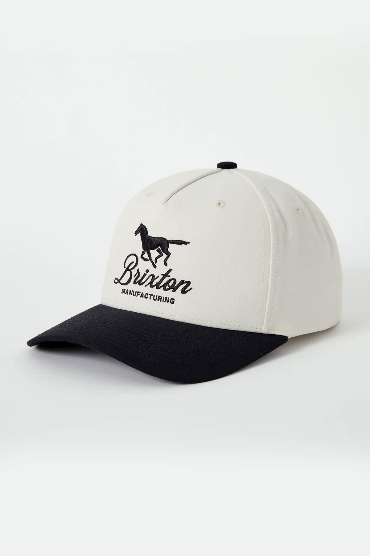 Brixton Unisex Leisure Snapback - Off White/Black