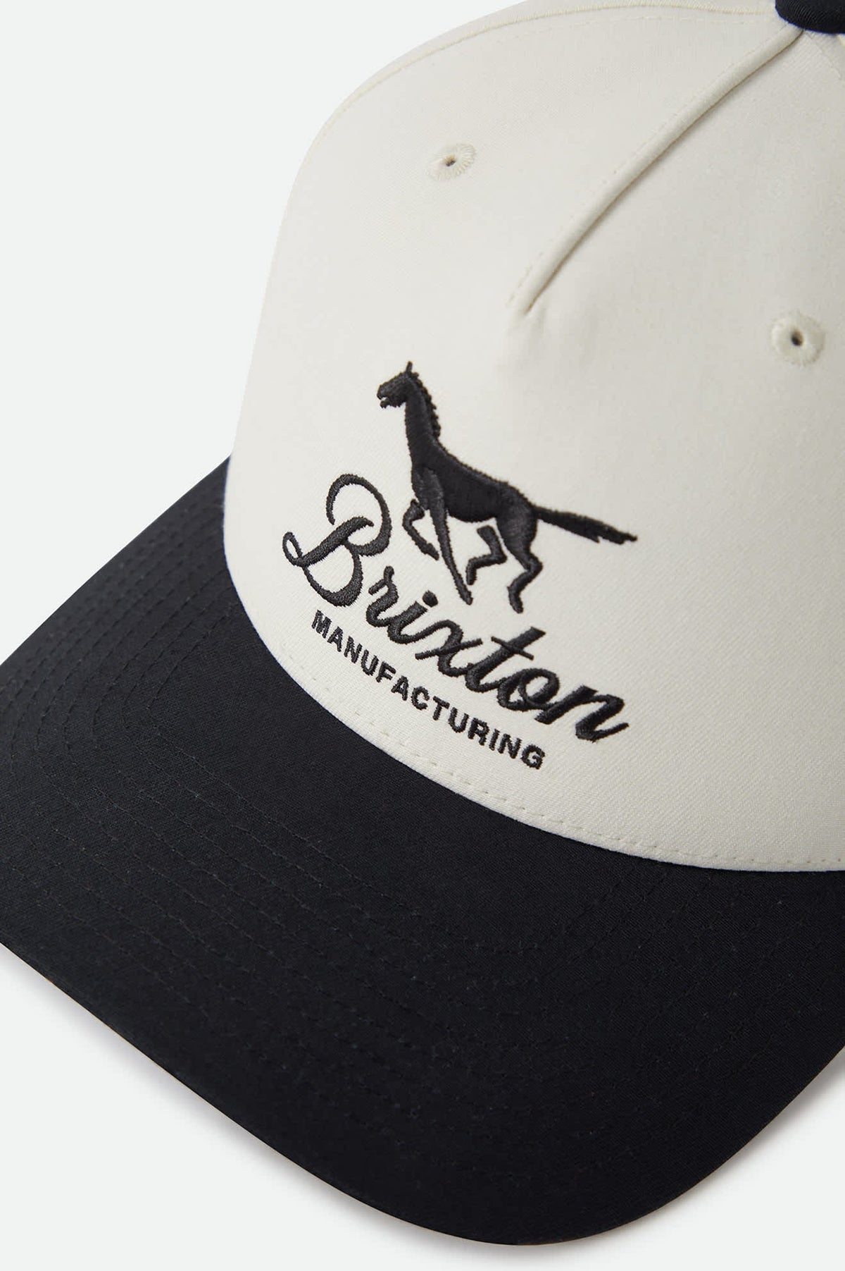 Brixton Unisex Leisure Snapback - Off White/Black