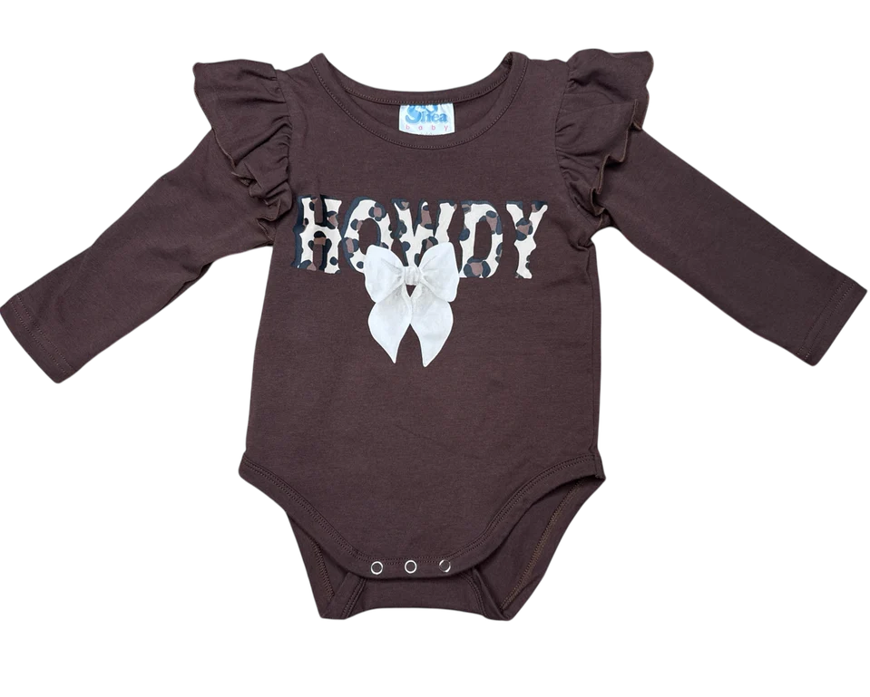 Shea Baby Leopard Howdy Long Sleeve Graphic Shirt
