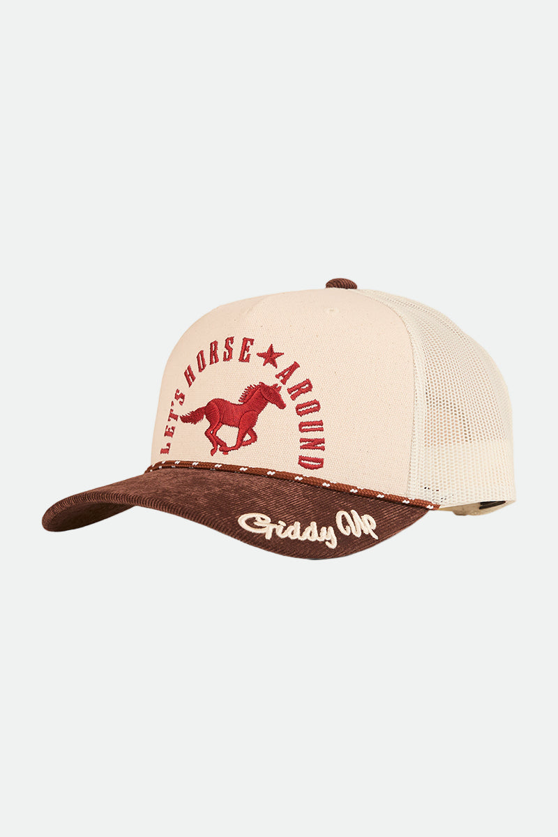 Ringers Western Lets Horse Around Trucker Cap - Off White/ Chocolate
