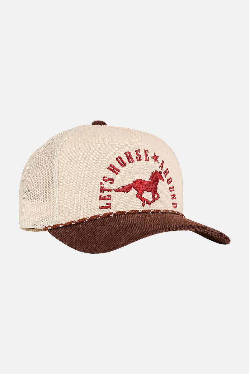 Ringers Western Lets Horse Around Trucker Cap - Off White/ Chocolate