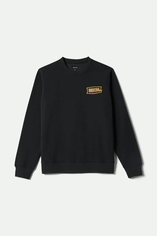 Brixton Men's Lightening Crew -  Black