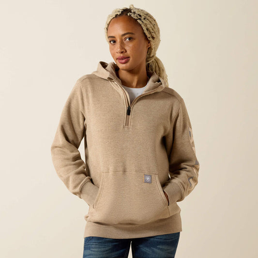 Ariat Ladies Lightweight Logo 1/2 Zip Hoodie