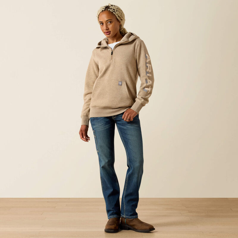 Ariat Ladies Lightweight Logo 1/2 Zip Hoodie