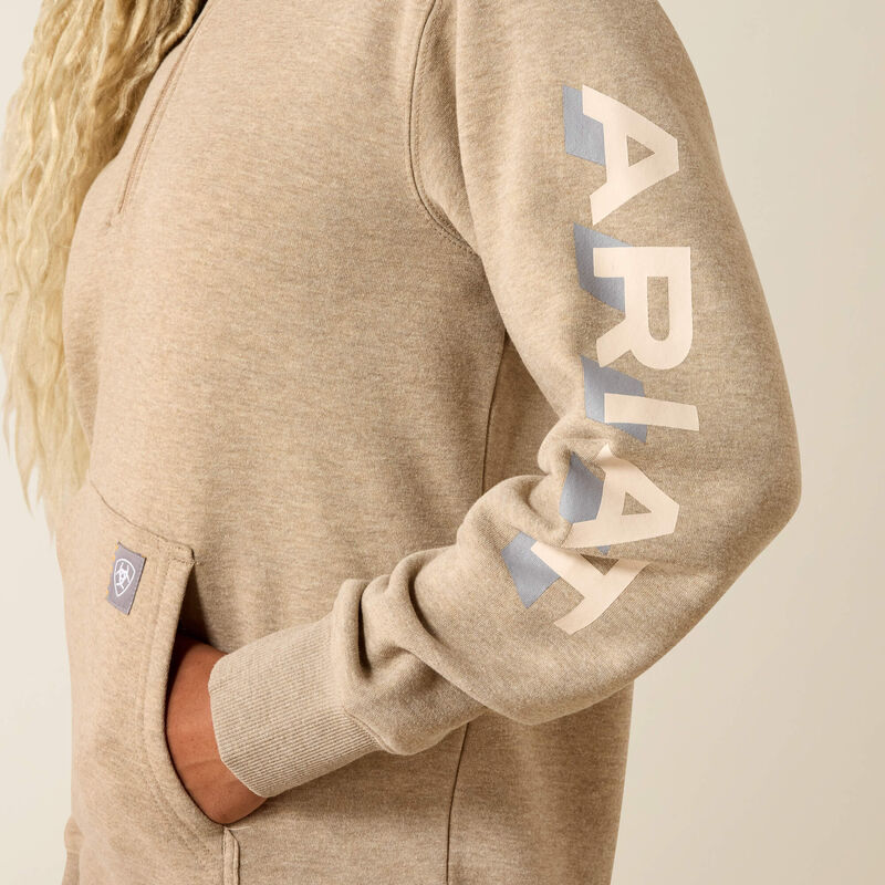 Ariat Ladies Lightweight Logo 1/2 Zip Hoodie