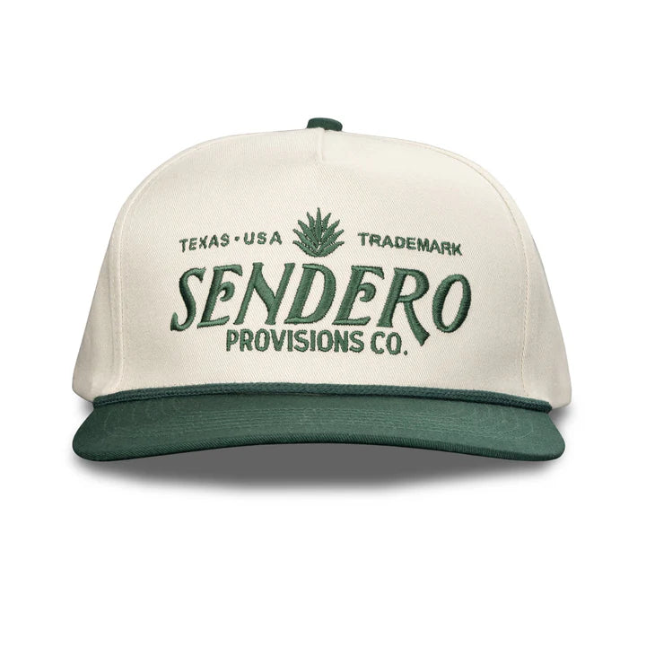 Sendero Provisions Co - Men's Logo Hat - Structured - Cream/Green
