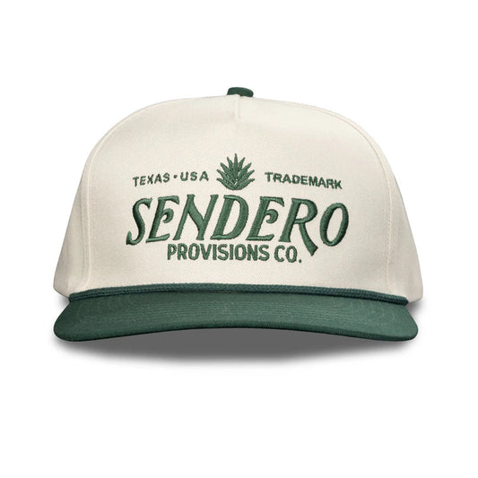 Sendero Provisions Co - Men's Logo Hat - Structured - Cream/Green