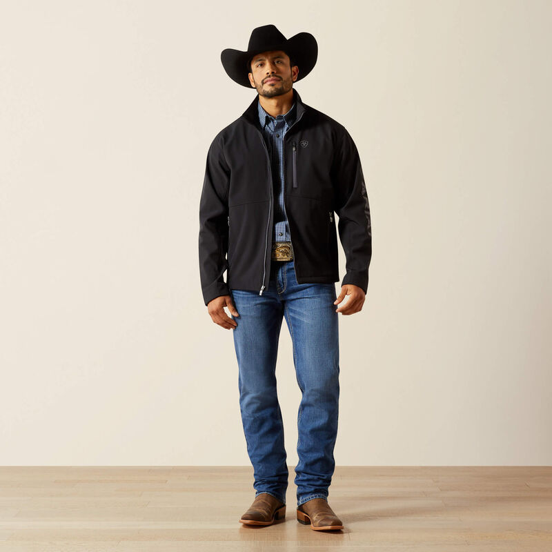 Ariat Men's Logo Softshell Jacket - Phantom|Grey Southwest