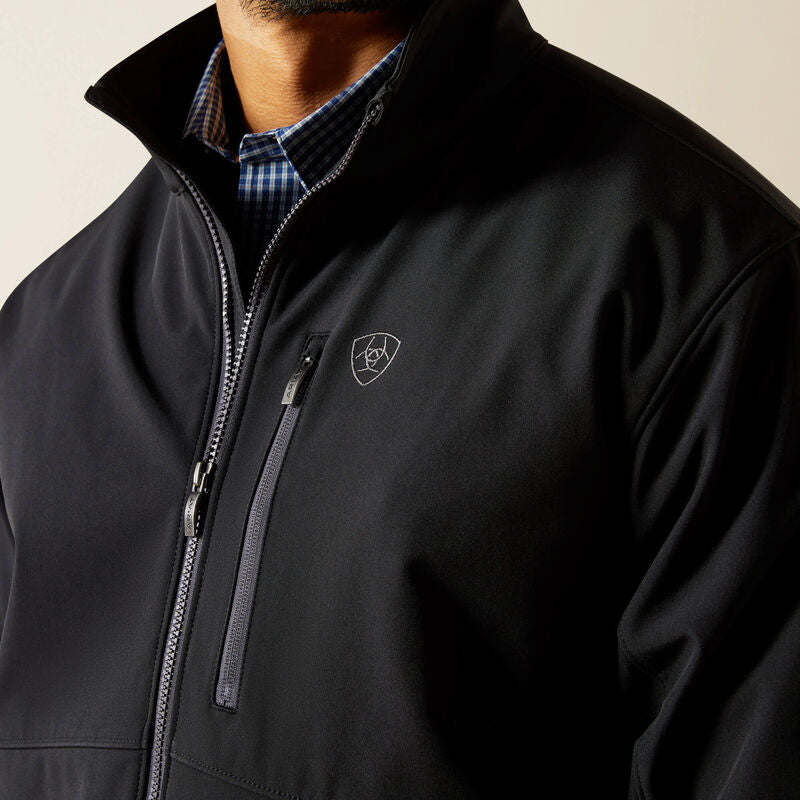Ariat Men's Logo Softshell Jacket - Phantom|Grey Southwest