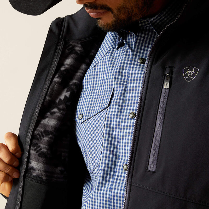 Ariat Men's Logo Softshell Jacket - Phantom|Grey Southwest